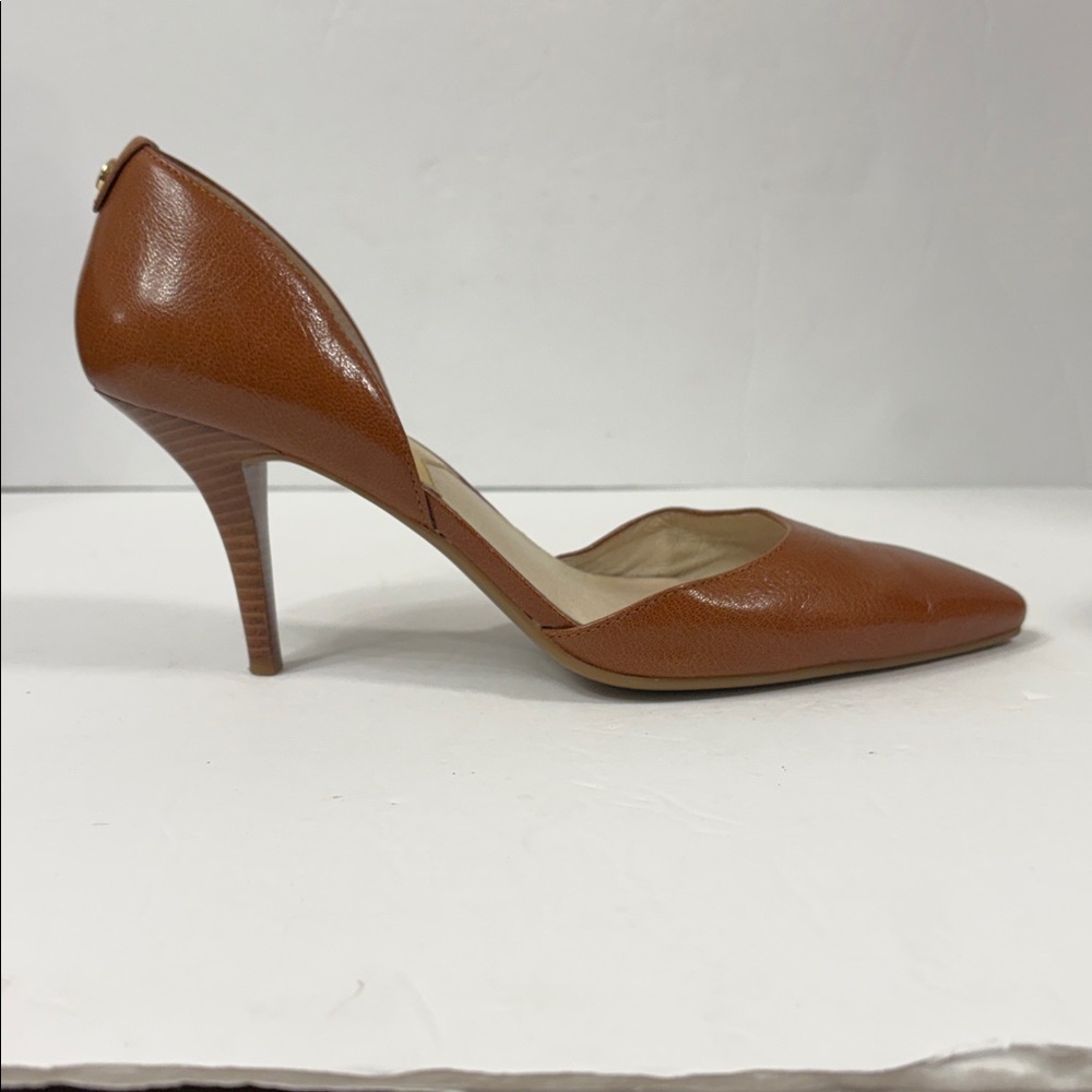 Michael Kors Flex D'Orsay Pumps in a luggage brown color